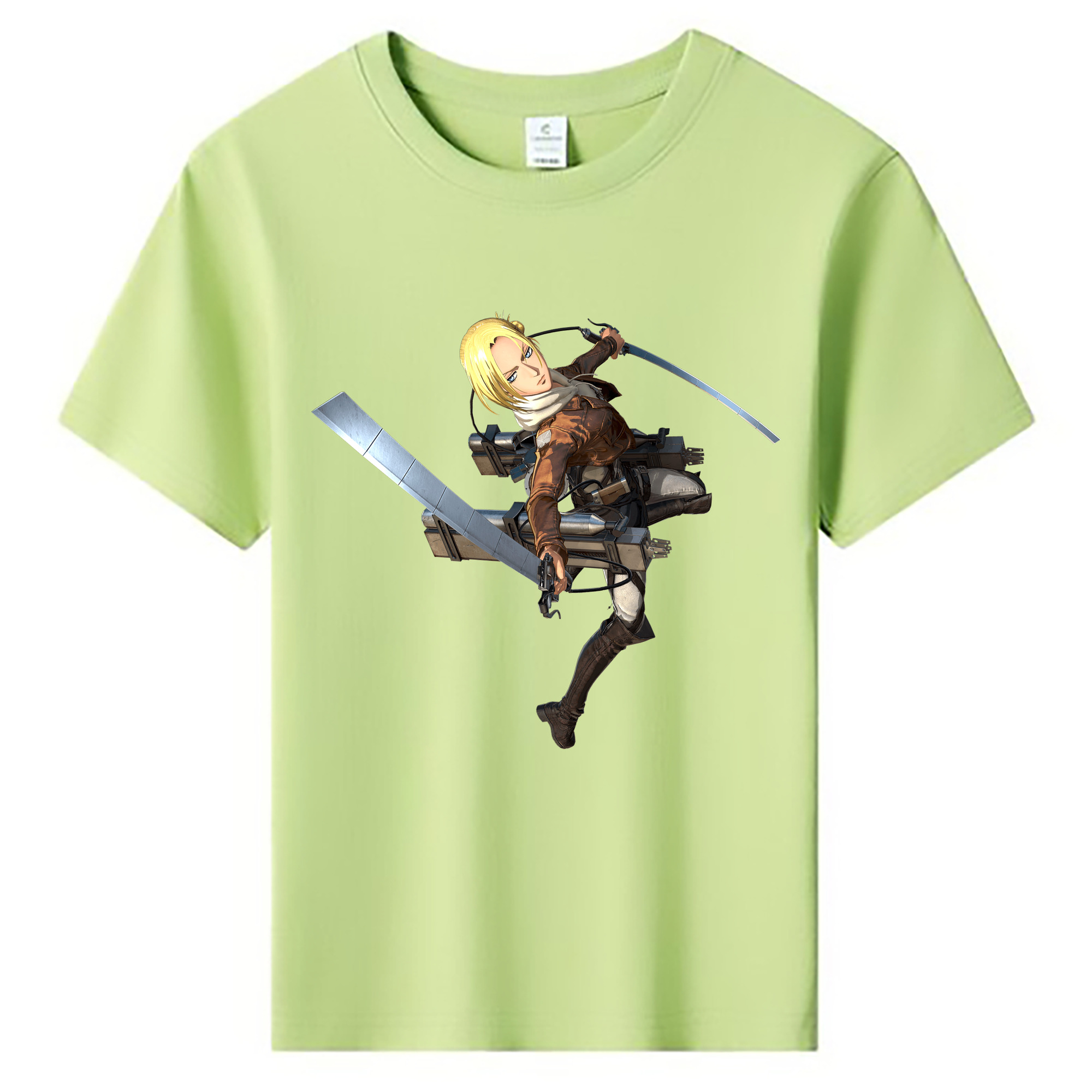 （画像用） 進撃の巨人 アニ・レオンハート Attack on Titan Annie Leonhart 綿100％キッズTシャツ（フロントプリント）